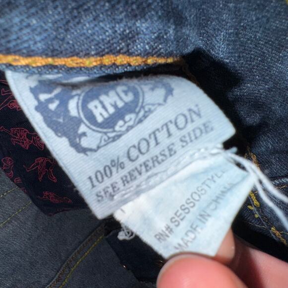 Vintage Y2K red monkey company 00s embroidered baggy pants - Picture 3 of 6